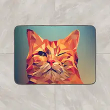 Else коричневый Кот 3d узор принт противоскользящие декоративные пол двери Коврики для дома прихожей гостиной