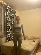 Conjunto de Yoga Energy sin costuras para mujer, ropa deportiva de entrenamiento, leggins de deporte para gimnasio, 2 uds.