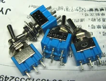 Interruptor de palanca en miniatura de 6mm, Mini interruptor de doble Polo, impermeable, inteligente, microinterruptor, aparatos electrónicos, 6A, 2 uds.