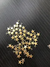 WYSIWYG-colgante de estrella pequeña para fabricación de joyas, 40 Uds., 11x8mm, 3 colores