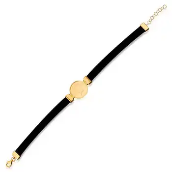 

Ata Quarter Gold Rubber Bracelet 03-490-BLA01