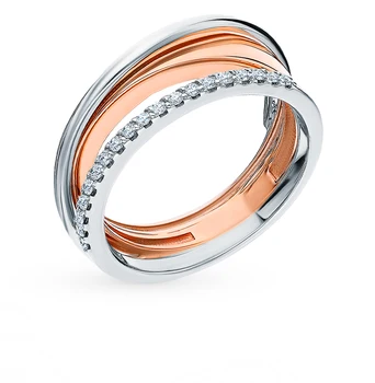 

Gold ring with diamonds sunlight sample 585