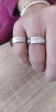Anillos de boda de circonia cúbica ostentosa, joyería personalizada de acero inoxidable con grabado gratis, nombre, fecha, amor