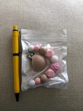 Chupete de silicona con cuentas de dentición para bebé, Clip para chupete de bebé, Clip para chupete, mordedor, juguete, cuentas, regalo de cumpleaños