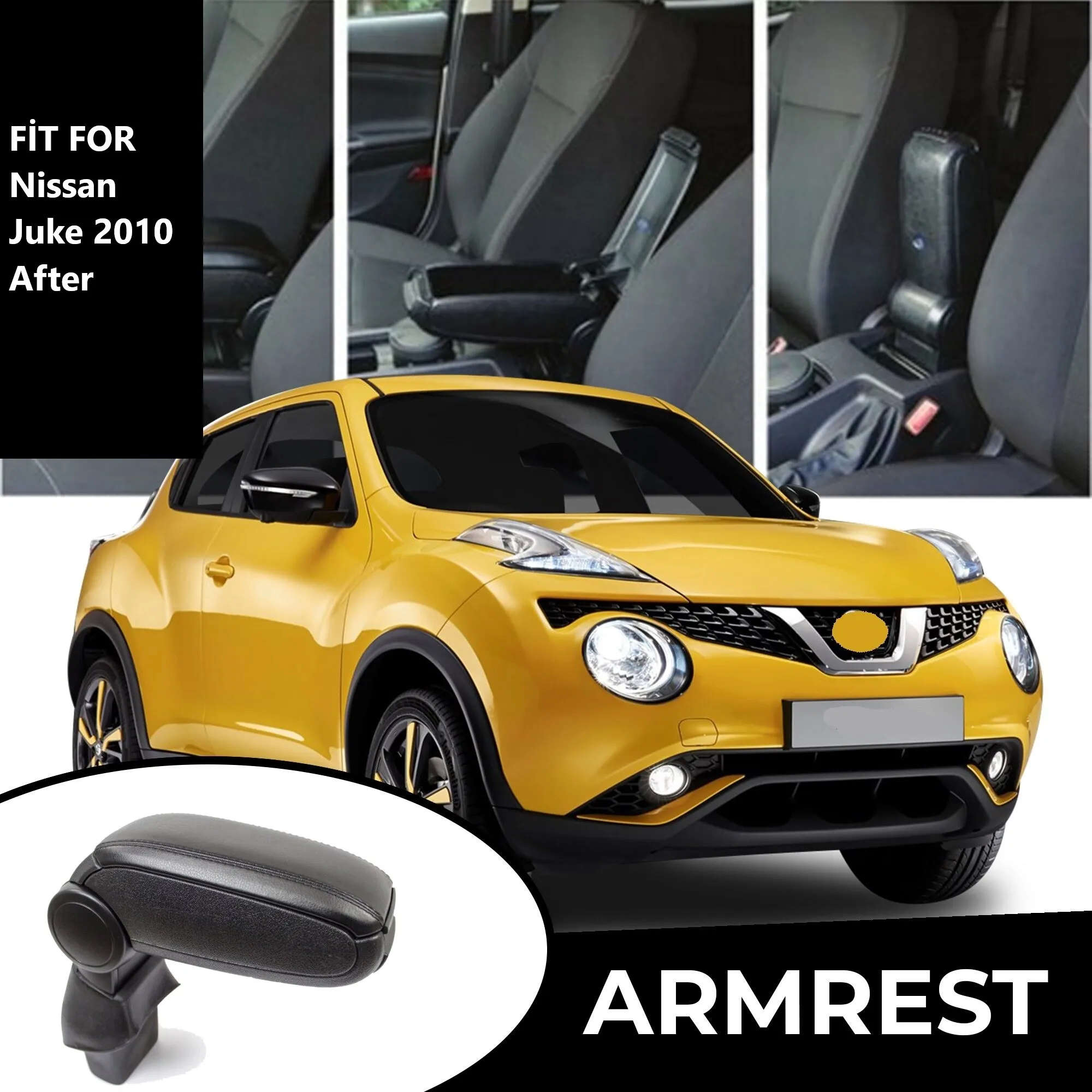 Per Nissan Juke Bracciolo Nero 2010 E Dopo Il Sedile Console Centrale Regolabile Per Auto Bracciolo Delmesiz Box Accessori Interni