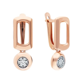 

Silver earrings with cubic zirconia sunlight sample 925