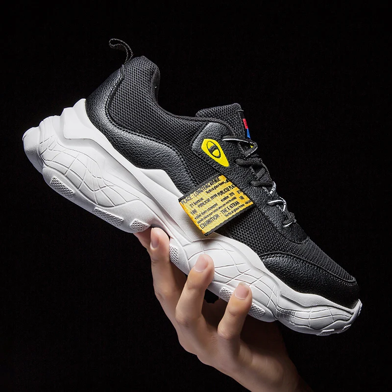 

2019 New Students Autumn Korean Style Of The Trend Of All Matching Old Men's Sports Shoes Thick Sole Mesh Casual Shoe Size 39-44
