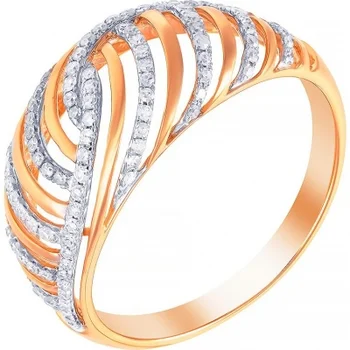 

Jay VI ring with 104 red gold diamonds