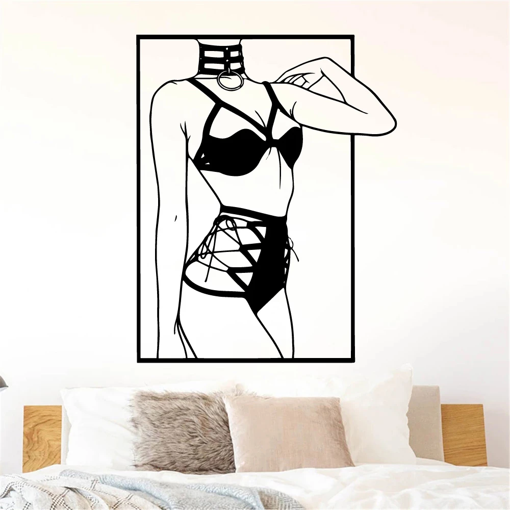 

Sexy Women Wall Stickers Wallsticker Removable Vinyl Murals For Bedroom Livingroom Decoration Background Decals Poster HJ0623