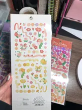 Mr. Paper-pegatinas de hoja lisa, 8 diseños, 1 unidad/bolsa, estilo Ins, Serie de lenguaje de flores, cuentas de mano creativas, Material de decoración DIY