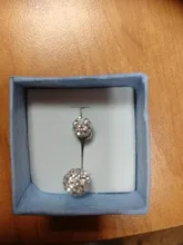 Promoción 925 de moda de plata esterlina U doblar pendiente Shambhala brillante ladiesstud joyería pendientes de alergia libre al por mayor