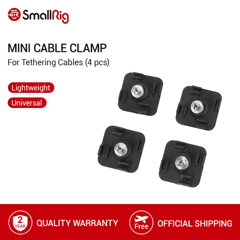 SmallRig (4 pcs) Mini Cable Clamp for Tethering Cables of Various Diameter From 2.5-5.5mm -2435 | Электроника