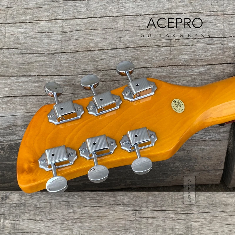 Electric Guitar Kit Alder Body 325 Tremolo 3 Pickups 20.75" Scale Length Chrome Hardware Gold Pickguard