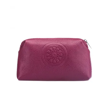 

ASKENT косметичка элегантная 100% натуральная кожа KS 21 SN-CRN малиновый цвет