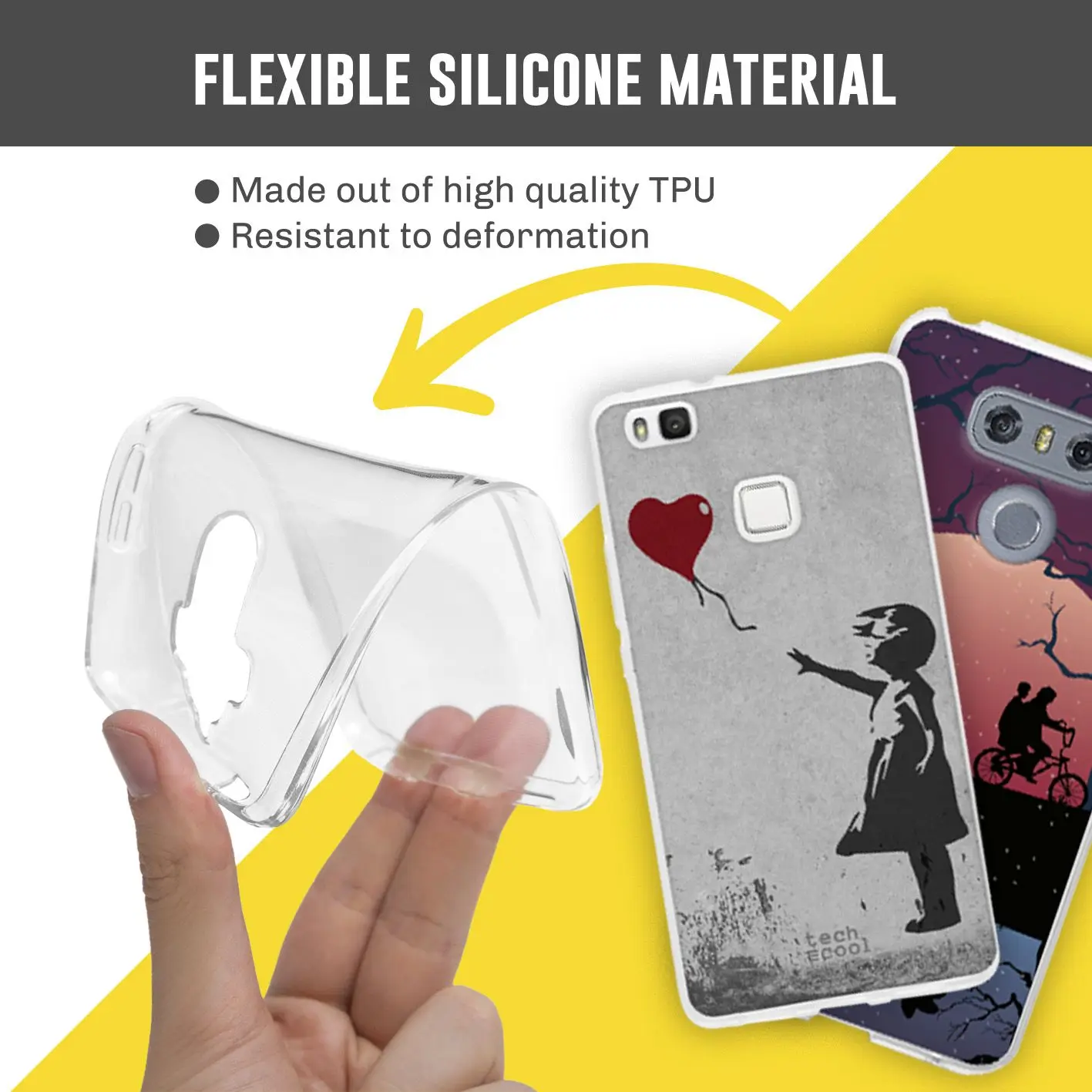 FunnyTech®Силиконовый чехол-подставка для фона Realme 5 Pro L Небесно-Голубой горошек