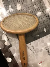 Slicker Brush Pet-Grooming-Comb Wooden Loose-Hair Removing-Mats Hair-Dogs Tangles And