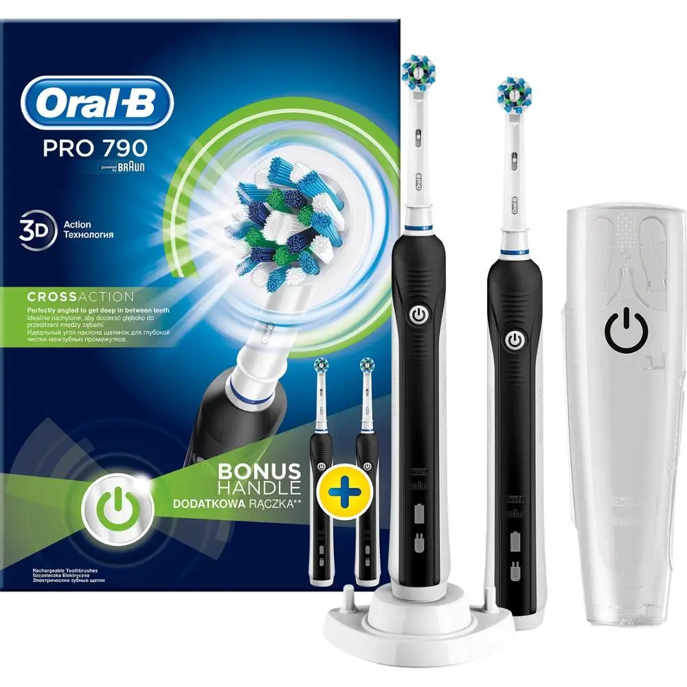 Oral-B Pro 790 Rechargeable Toothbrush 2 Advantage Pack /Clean teeth-professional care / electric tooth brush / movement sensor Oral-B Pro 790 Rechargeable Toothbrush 2 Advantage Pack /Clean teeth-professional care / electric tooth brush / movement sensor
