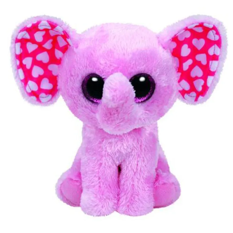 New Pink Elephant Ty Beanie плюшевые игрушки сова Пингвин собака Жираф Кот енот овца летучая мышь Крупный рогатый скот плюшевые игрушки животных подарок для детей 15 см - Цвет: New Pink Elephant