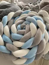 Room-Decor Crib-Bumper Plush-Bedding Braid Knot Baby Bed Ins-Protector Soft Infant Newborn