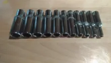 Juego de enchufes de 1/4 pulgadas, herramientas de mano de CRV, hexagonal, 6 puntos de largo, 11 Uds.