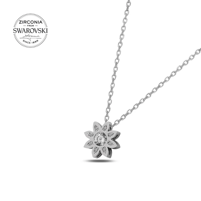 

Armagano Swarovski Zirconia Cubic Zirconia Flower Necklace