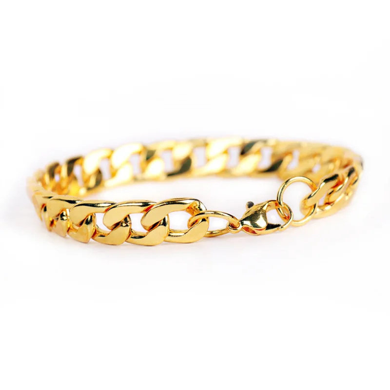 

CHENFAN Europe and the United States hot sale explosions jewelry fashion boutique gold men's bracelet hip hop rock bracelet