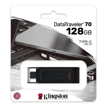 

Kingston 128GB USB-C DataTraveler DT70 - Original memory Pendrive USB Flash Drive