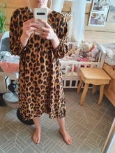 Printed Dresses Robe Bohemian Long-Sleeve VONDA Leopard Casual Women Vestidos Femme O-Neck