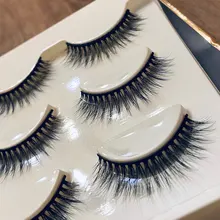 SHIDISHANGPIN-pestañas postizas suaves 3D, 27 estilos, finas tupidas, gruesas, pestañas postizas, pestaña hecha a mano, maquillaje de ojos, 3 pares