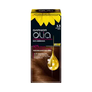 

Resistant cream-paint Garnier Olia hair 5.3 Medium Auburn gold