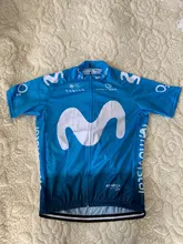 Conjunto de Ropa de Ciclismo DEL EQUIPO Movistar para hombre, Maillot, camisetas de verano, MTB, 2020