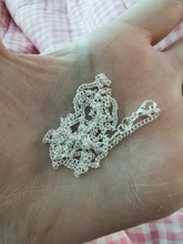 Collar de cadena lateral de Plata de Ley 925 auténtica fina para mujer, niña y niño, 16-30 pulgadas, 2mm, 40-75cm, joyería, collar