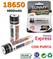 Batterie ricaricabili 18650 4800mAh 3,7V POWERBANK batteria batteria BATERIA agli ioni di litio con punta TETON