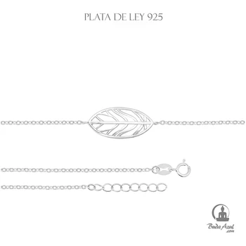 

Pulsera Plata de Ley 925 HOJA Joyería Silver C500