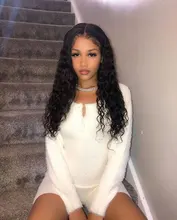 Melodie 28 30 32 pulgadas onda profunda mechones con cierre brasileño de la Virgen del pelo humano Frontal rizado mechones y 4X4 cierre