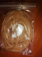 Cordón de cuero auténtico para pulsera, cordón redondo de 5 metros de Color Natural para collar, joyería, 1/1, 5, 2 y 3mm de diámetro