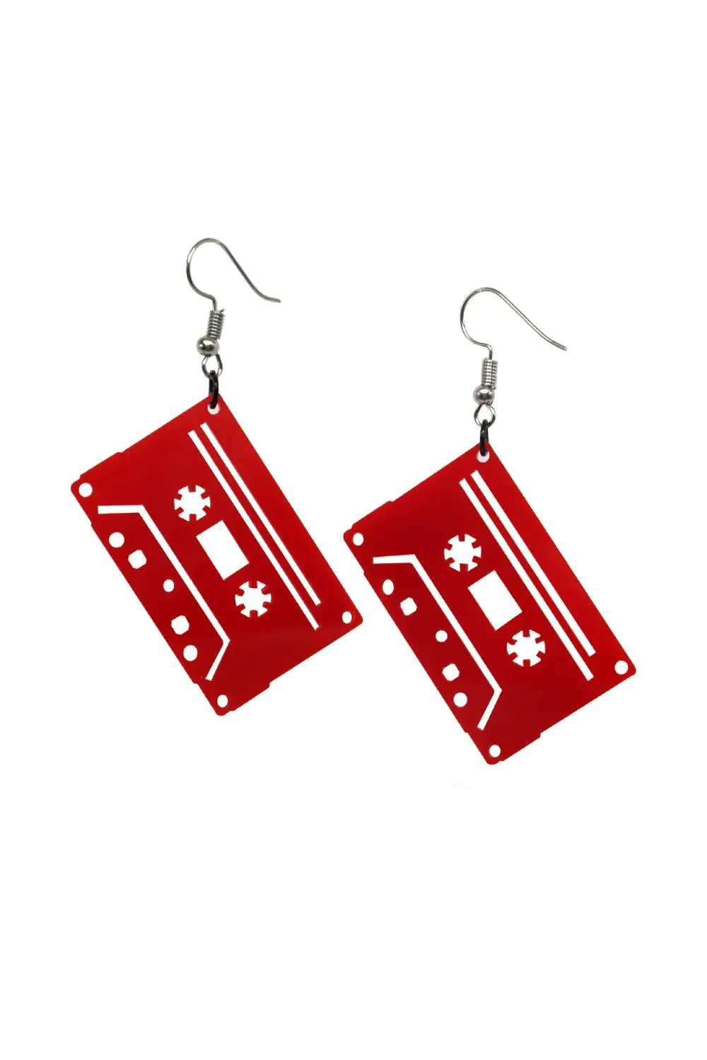 

Cassette Tape Earrings - Red