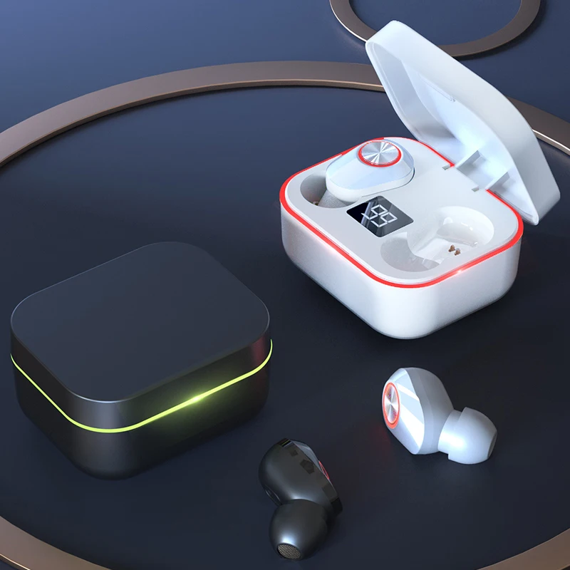 

M8 TWS 9D Wireless HiFi Stereo Earbuds With Microphones Sports Noise Reduction Bluetooth Headsets Breathing Light Charging Box