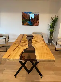 Epoxy Wood  Exotic Dining Table  1