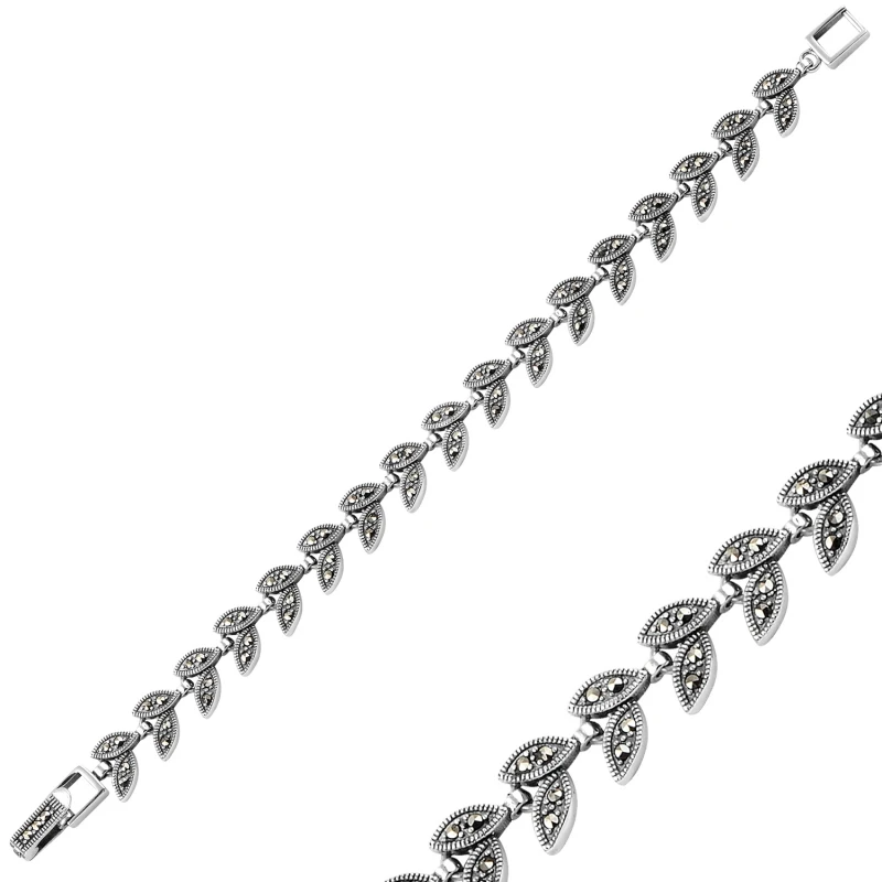 

Silver 925 Sterling Marcasite Sterling Bracelet