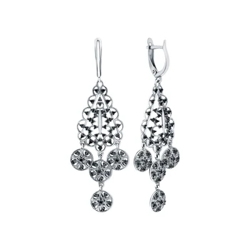 

Silver earrings with cubic zirconium sunlight sample 925