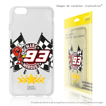 

FunnyTech®Stand case Silicone for IPhone X/XS L Marquez 93 transparent flags