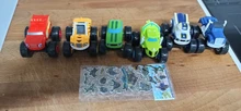 Alta calidad 6 unids/set Blaze juguetes ruso Crusher camión vehículos figura Blaze juguete regalos para los niños