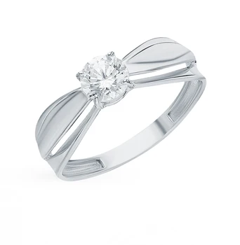 

Silver ring with cubic zirconia sunlight