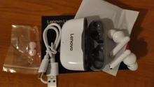 Lenovo-auriculares LP1 TWS con Bluetooth 5,0, dispositivo deportivo con Control táctil, a prueba de sudor, con micrófono, 300mAh