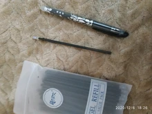 1 + 1 + 70 unids/set borrable recambio de pluma de Gel varilla 0,5mm tinta azul y negra pluma borrable lavable manija para la escuela de escritura papelería pluma de Gel