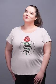 

Angemiel Wear Spirit Soul Of White Women Cotton Large Size T-Shirt