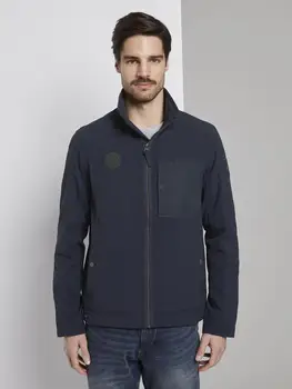 

Men's jacket Tom Tailor winter warm demi-season hood with pockets zipper windbreaker urban stylish new comfortable not wet casual bright light from the wind youth quality