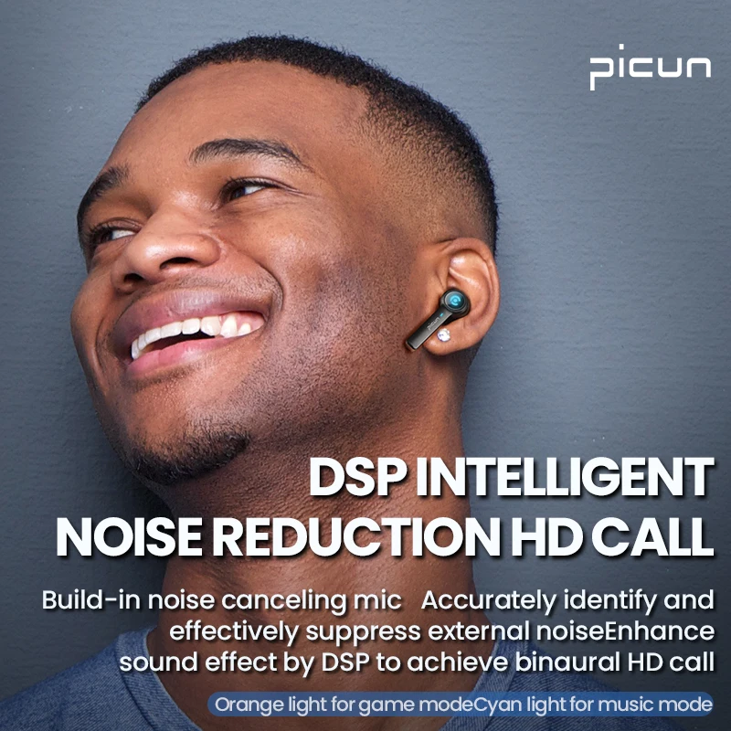 EISON Wireless Headphones Bluetooth Earphones No Delay Gaming Headsets With Microphone Noise Cancelling Earbuds for All Phone