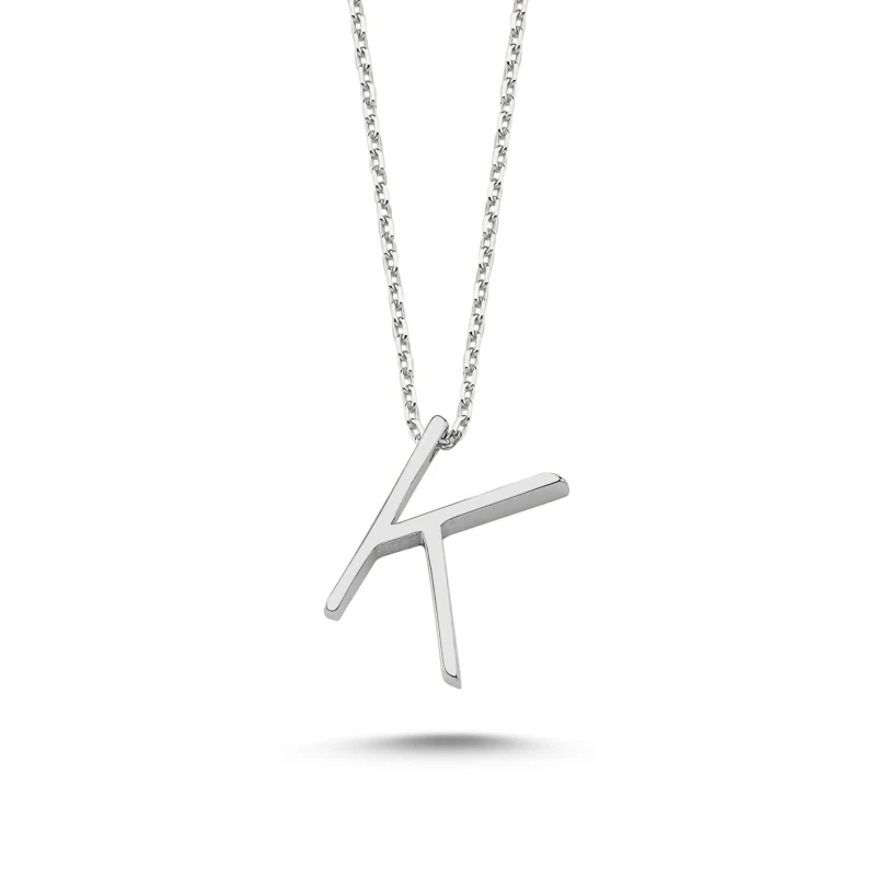 KUTAYDAN-K-Letter Ghost Pendant 925 Sterling Silver